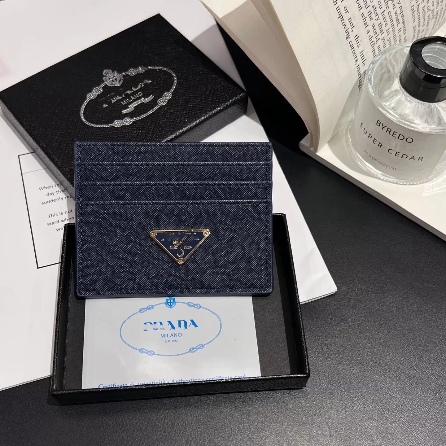 Prada Navy Cardholder