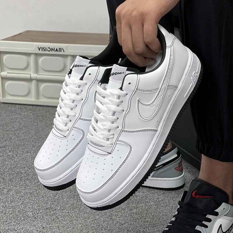 Nike Air Force 1 White/Black/Gold photo 2