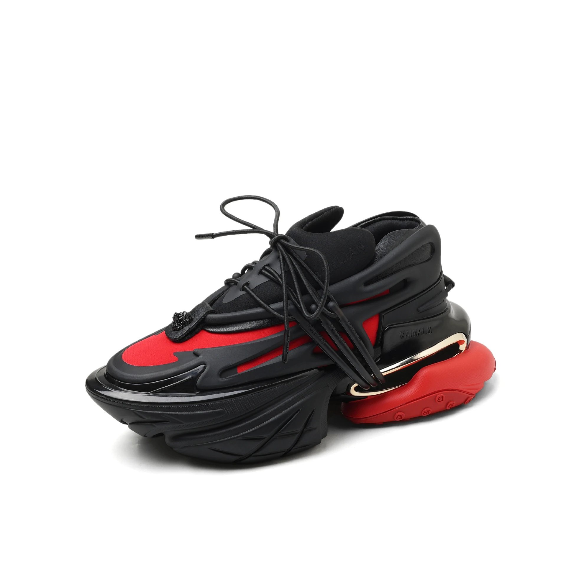 Bamlian Chunky Sneakers Black White Sporty