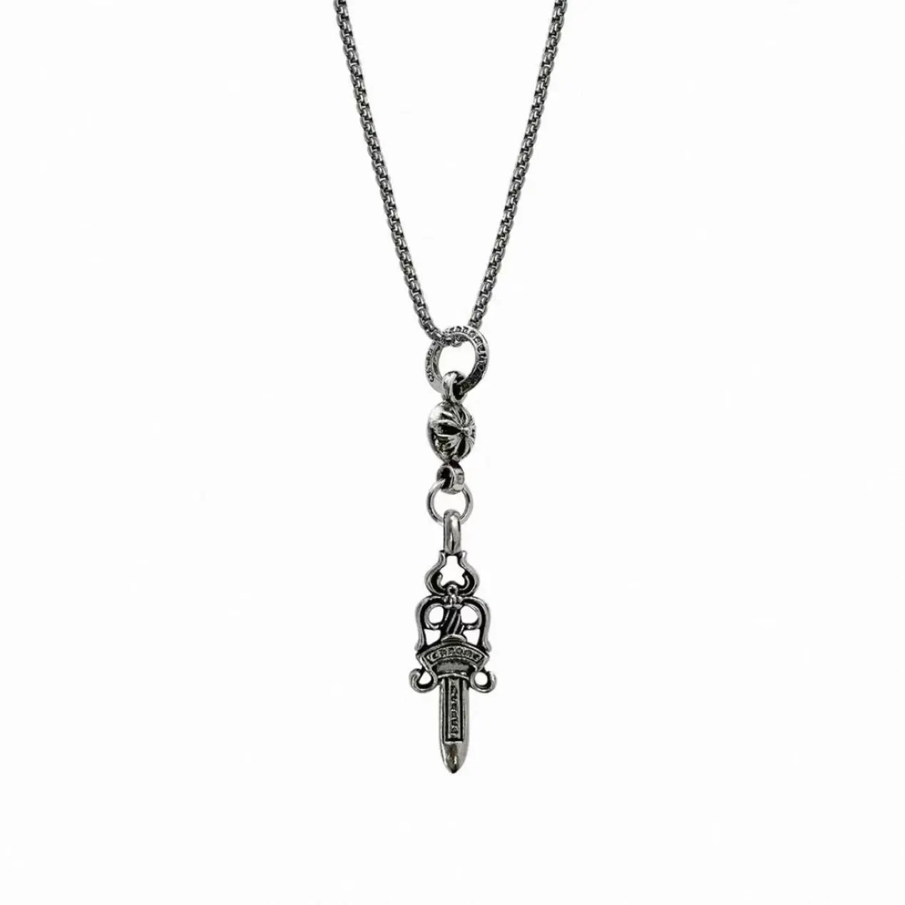 Double Cross Pendant Necklace Punk Style photo 6