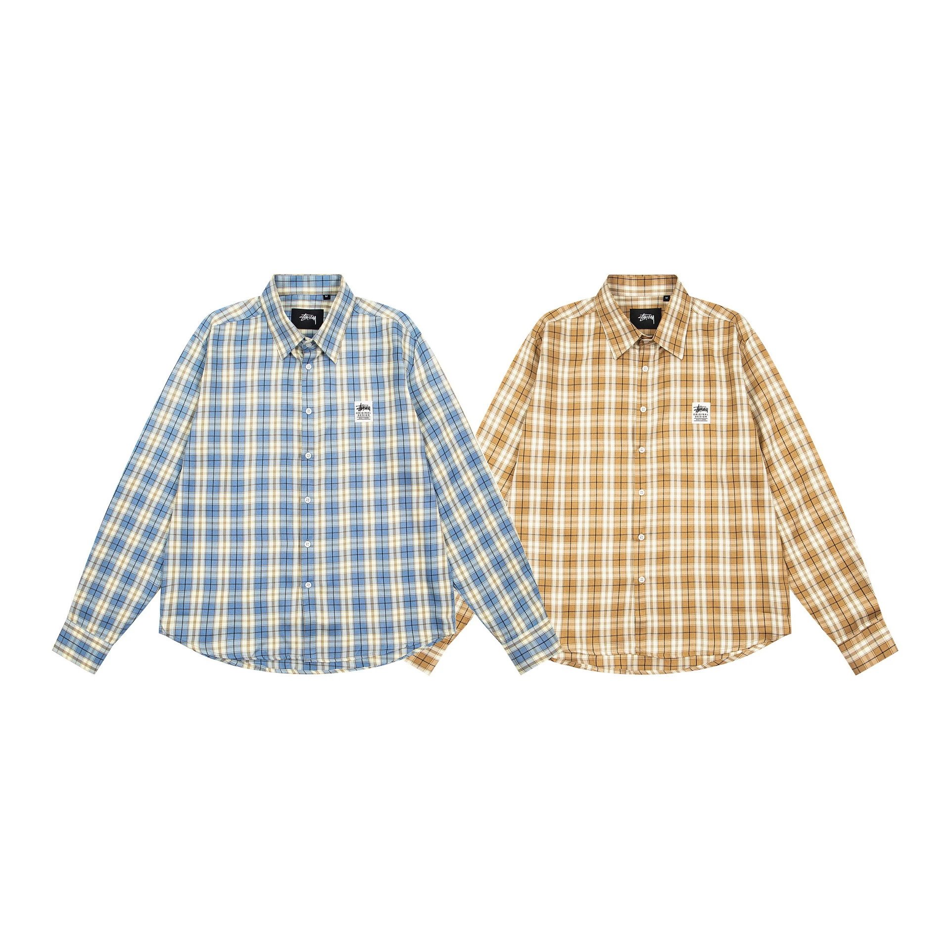 Stussy Long Sleeve Shirt Assorted Colors Graphic Plaid Striped Casual