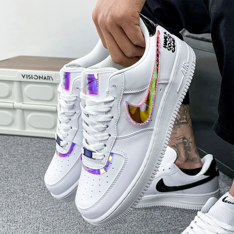 Nike Air Force 1 White/Black/Gold photo 7
