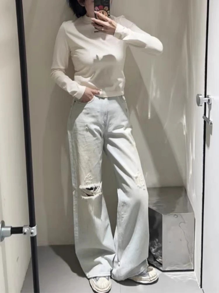 Acne Studios Light Blue Ripped Jeans photo 4
