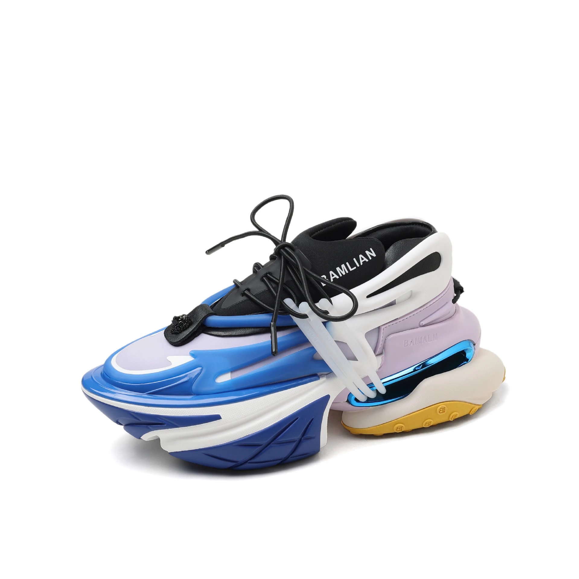 Bamlian Chunky Sneakers Black White Sporty