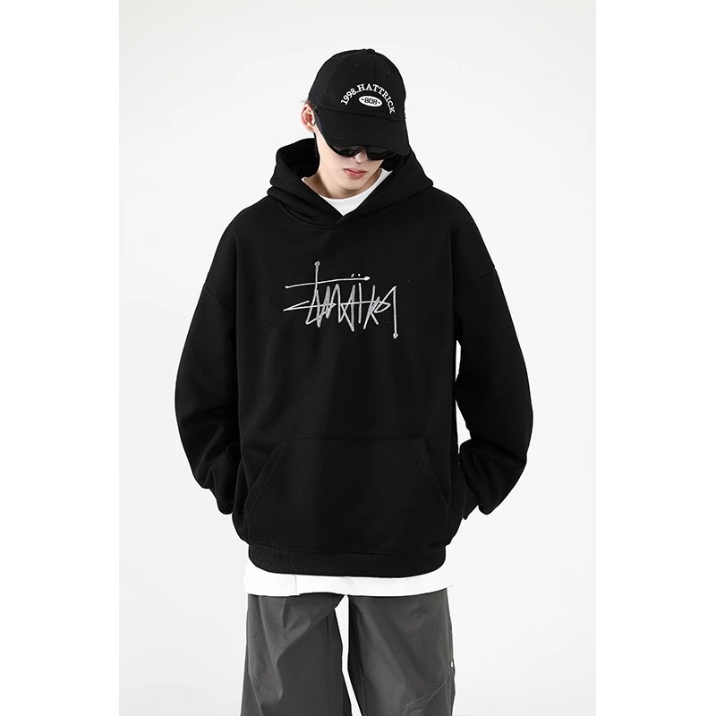 Stussy Heather Gray Hooded Sweatshirt photo 3