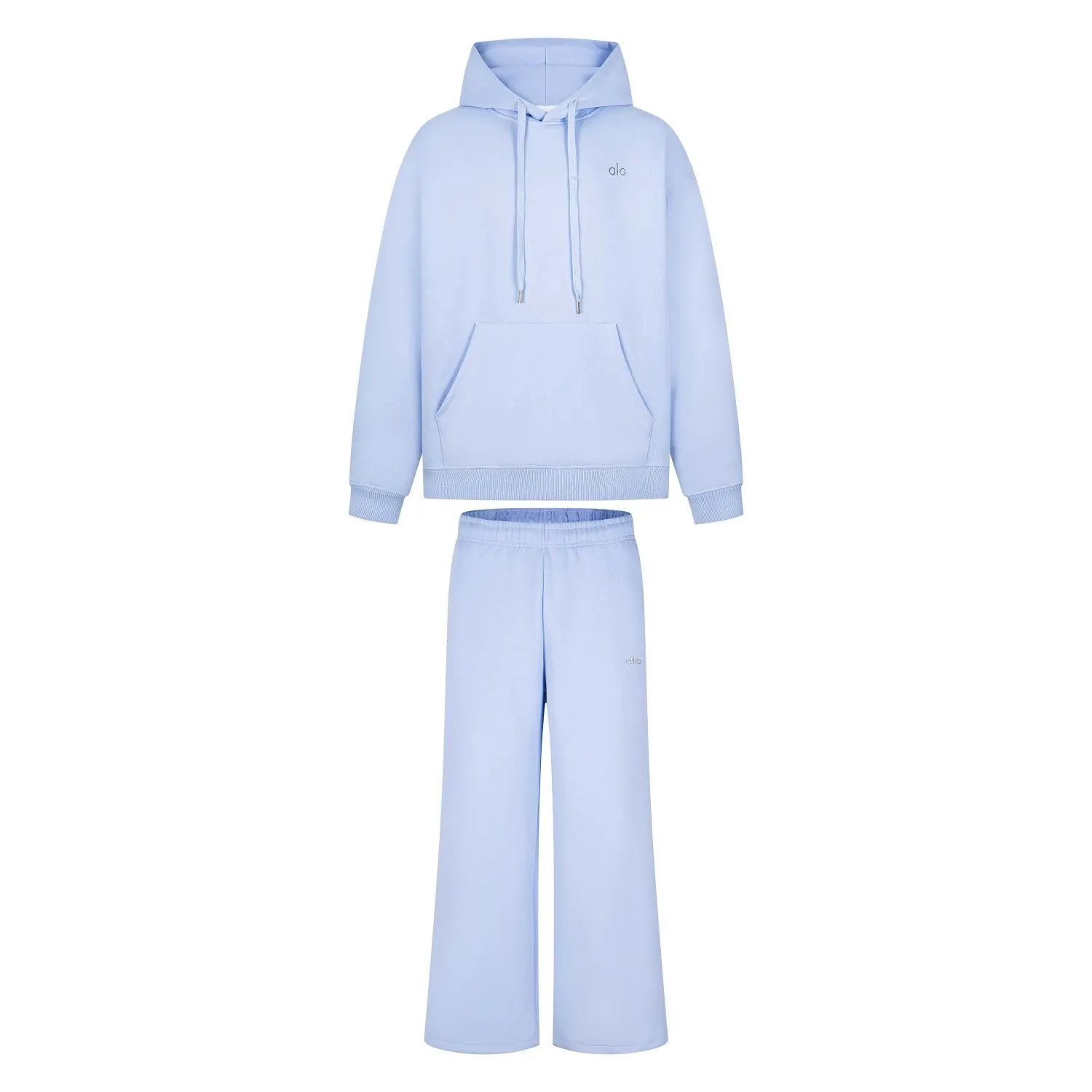 ALO Light Blue Hoodie and Pants Set