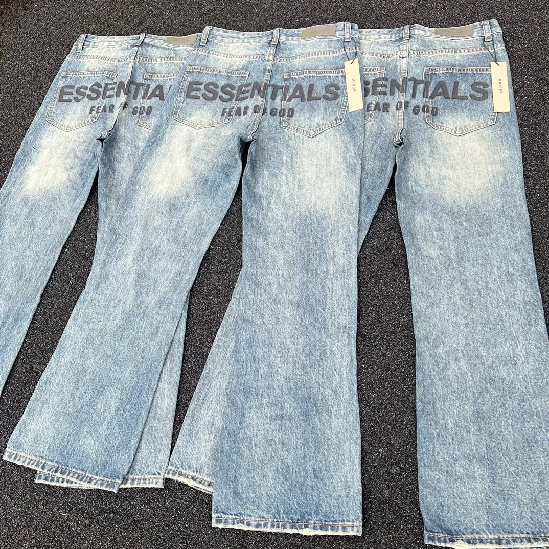 Essentials Blue Heavy-Duty Washed Jeans photo 4