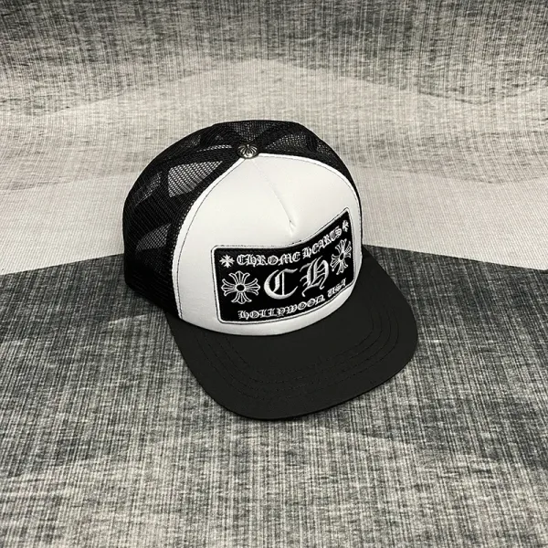Chrome Hearts Trucker Cap Black and White Hats - 1