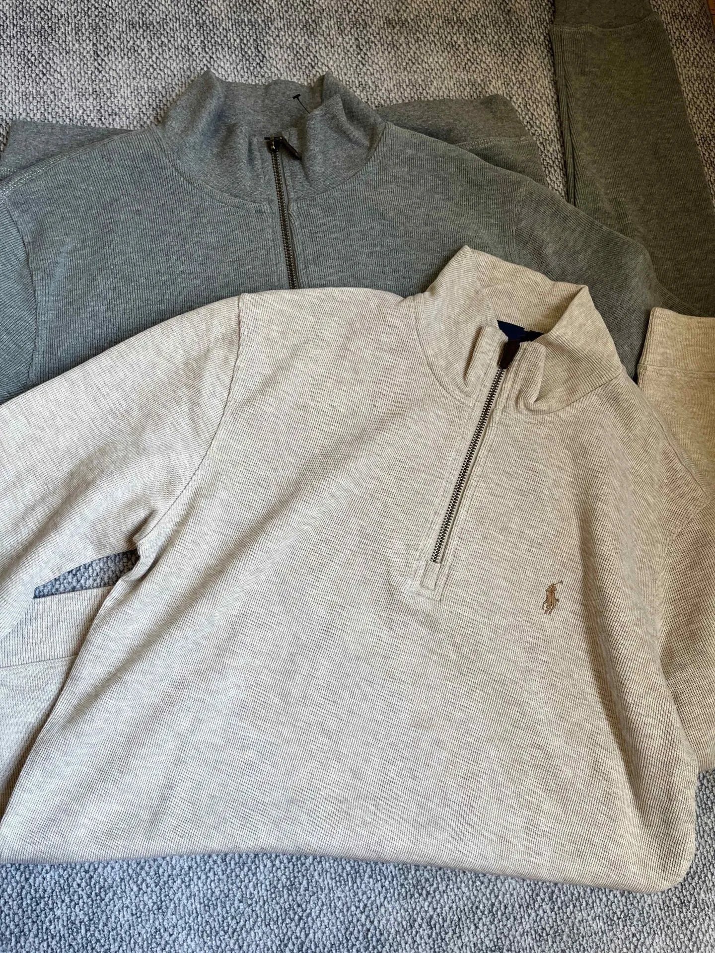 Polo Ralph Lauren Quarter-Zip Sweater Cream Gray Beige Navy Black Classic