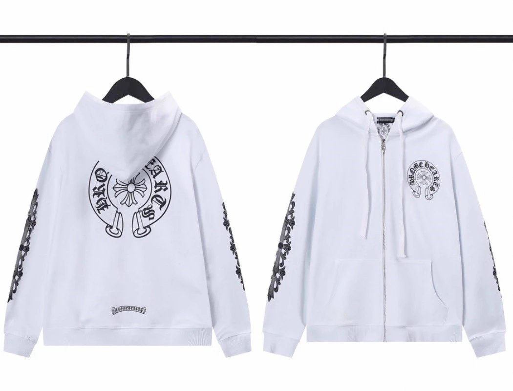 Chrome Hearts Print Hooded Zip-Up Sweatshirt Jacket photo 8