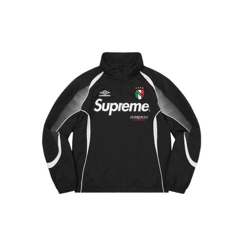 Supreme Black Contrast Stitch Hooded Sweatshirt