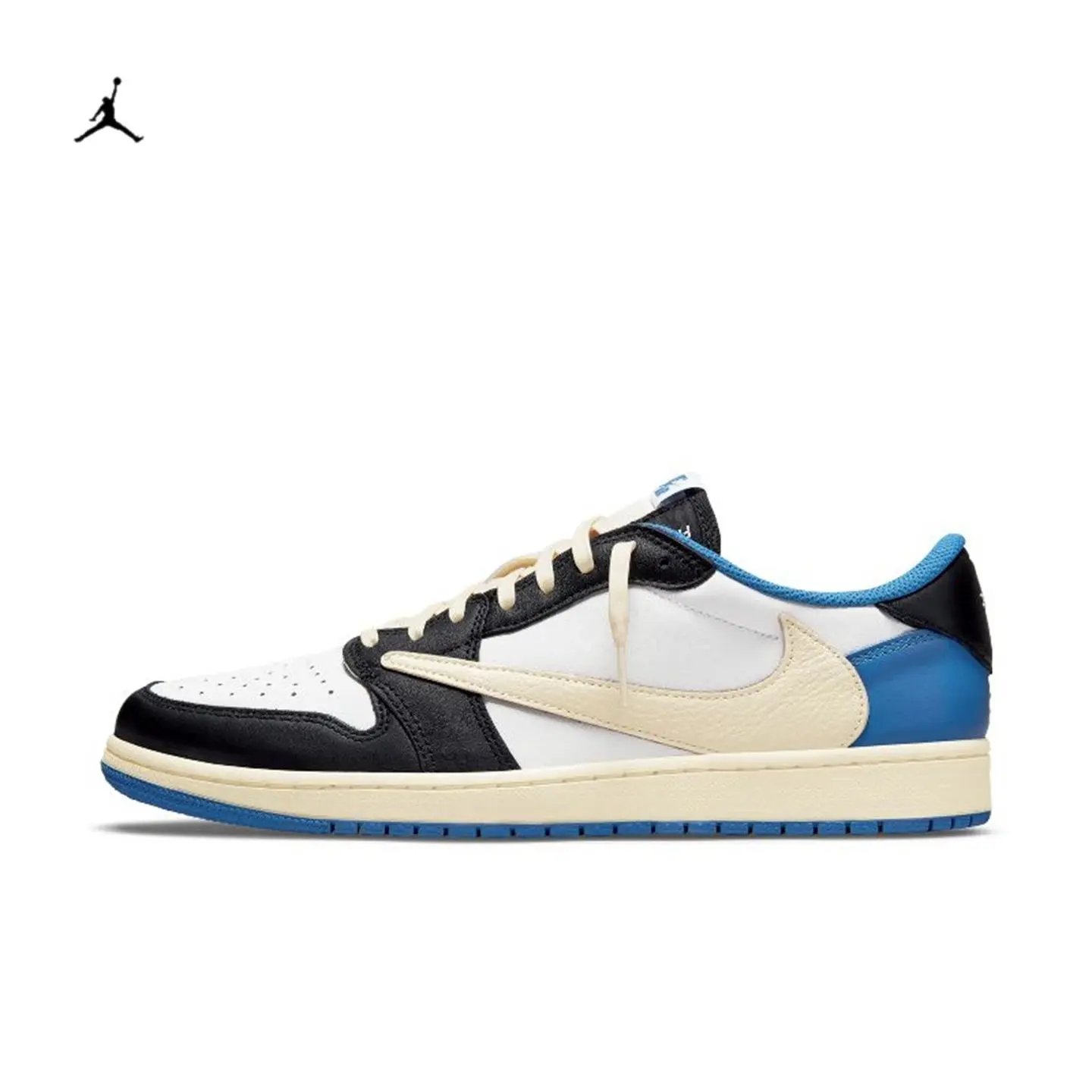 Jordan Air Jordan 1 Low White Black Grey Casual Sneakers
