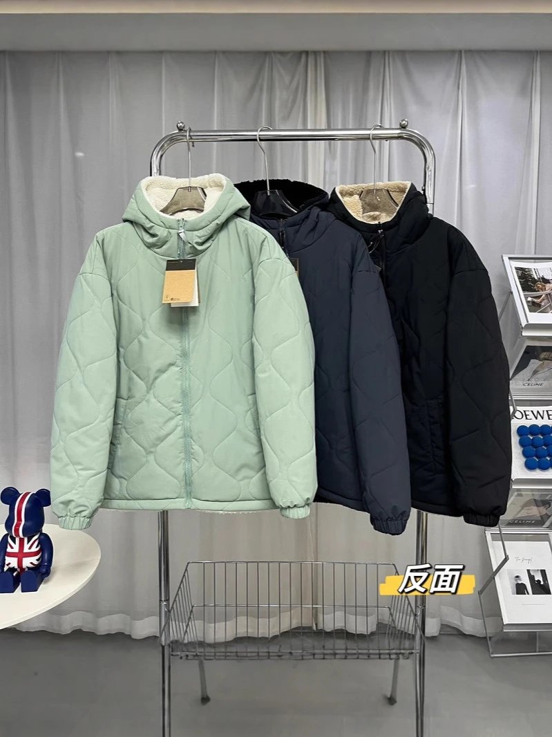 Light Green Quilted Hooded Jacket