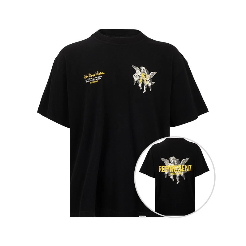 Represent Classic Print Crew Neck T-Shirt