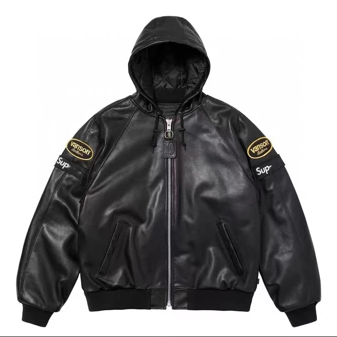 Supreme x Vans On Leathers Collaboration Hooded Leather Jacket photo 3