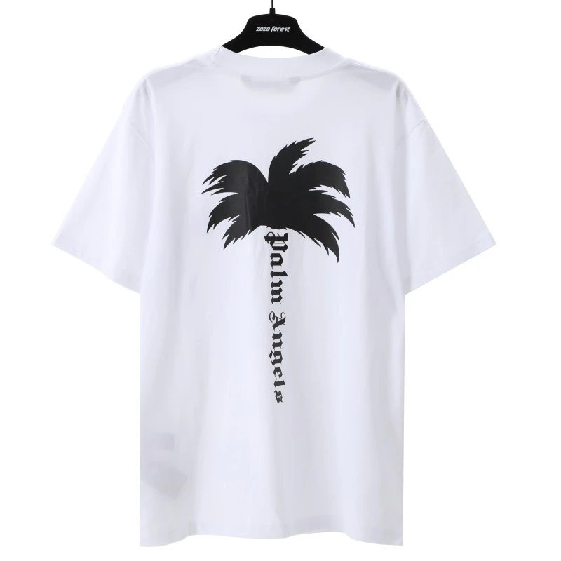 Palm Angels Trendy Brand Coconut Tree Flame Short-Sleeve T-Shirt photo 4