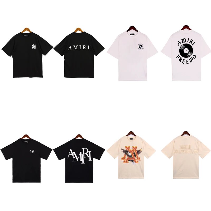 AMIRI Short Sleeve Colorful Print Loose Fit Couple T-Shirt