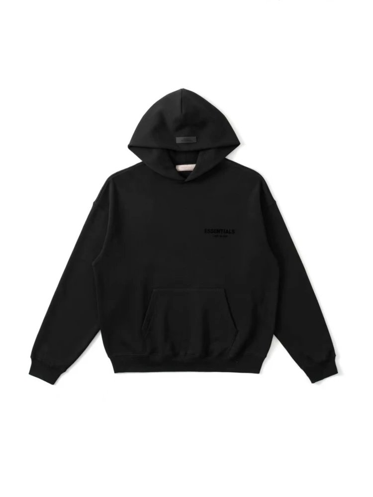Fear Of God Essentials Black Gray Beige Oversized Hooded Sweatshirt