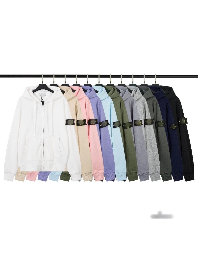 Stone Island Logo Patch Crewneck Sweatshirt Black Navy Burgundy Gray White Beige Olive Blue