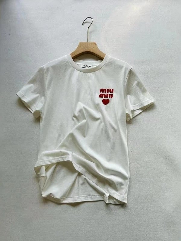 Miu Miu Crew Neck Loose Short-Sleeve