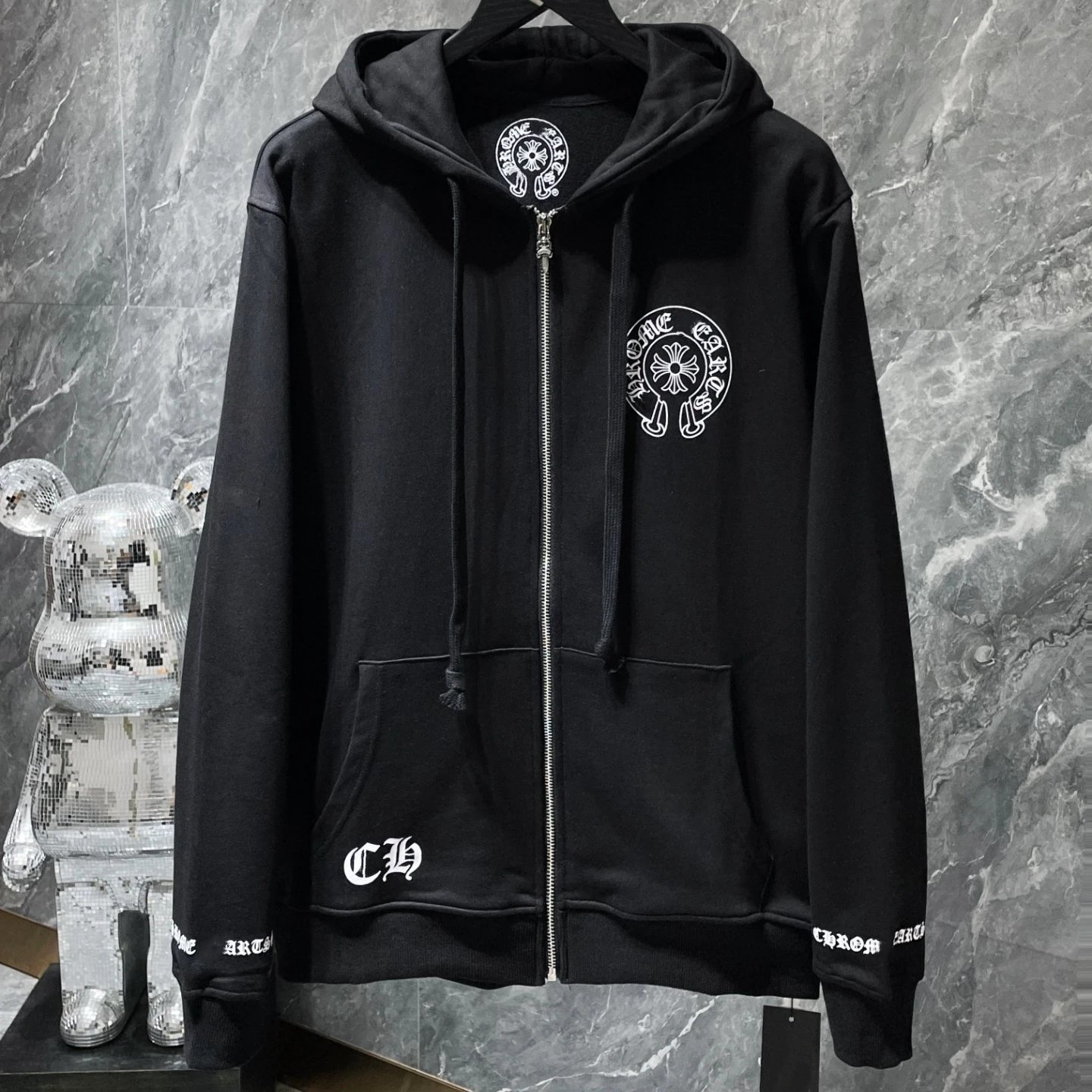 Chrome Hearts Print Hooded Zip-Up Sweatshirt Jacket photo 4