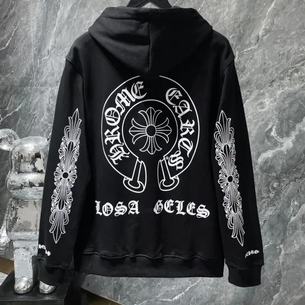 Chrome Hearts Cross Zip-Up Hoodie Black - 4