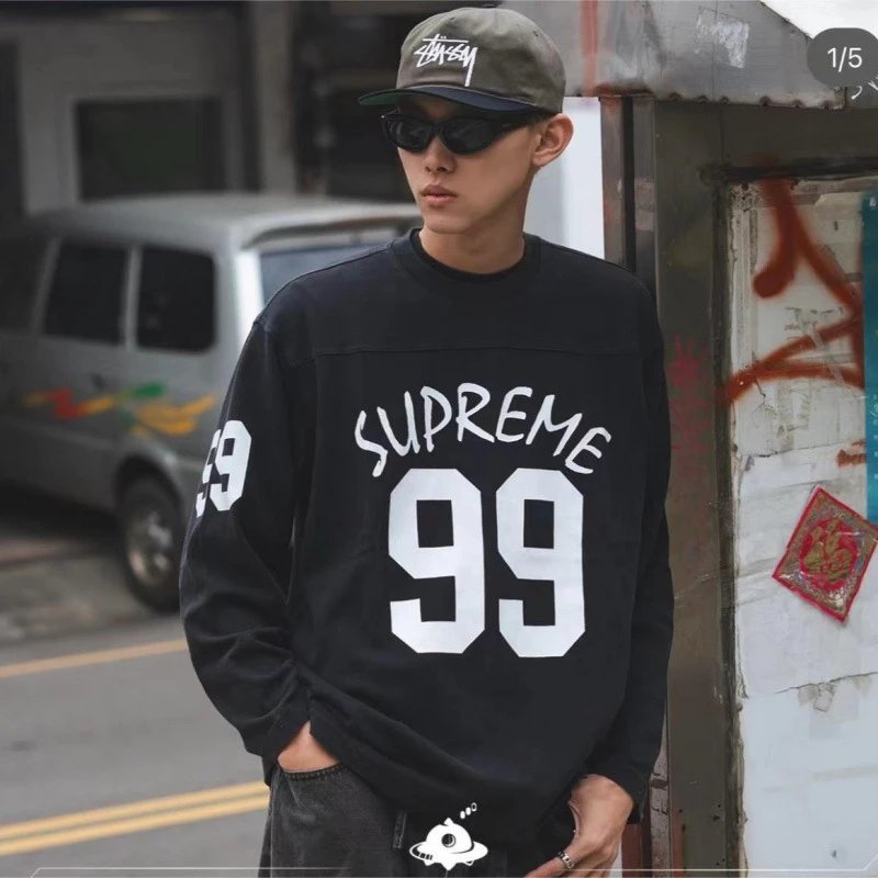 Supreme 99 Graphic Long Sleeve Crewneck T-Shirt