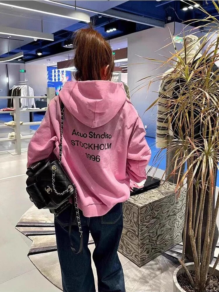 Acne Studios Stockholm 1996 Hoodie Pink - 3