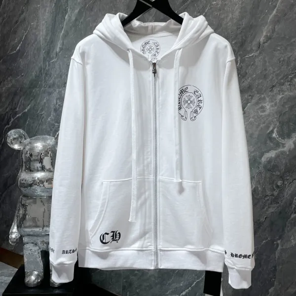 Chrome Hearts Cross Zip-Up Hoodie Black - 5