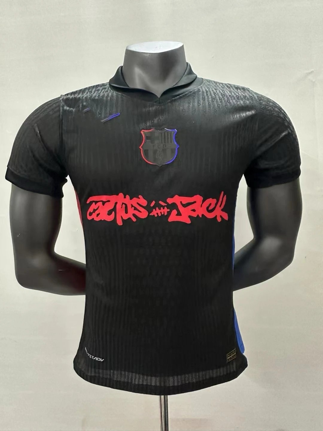FC Barcelona Home Jersey Red Blue Striped Football Shirt