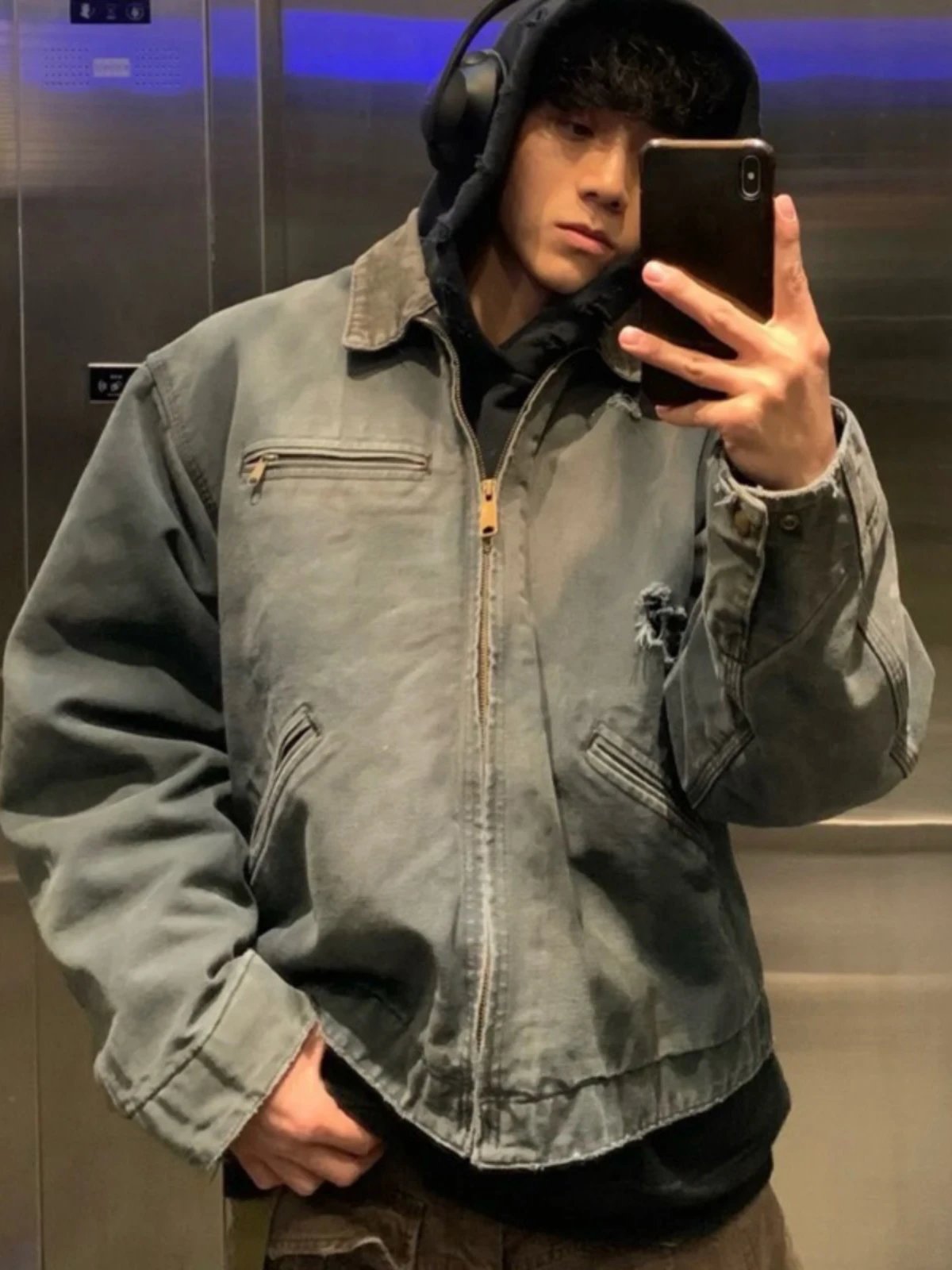 Carhartt Detroit Jacket Beige Red Navy Blue Black Workwear