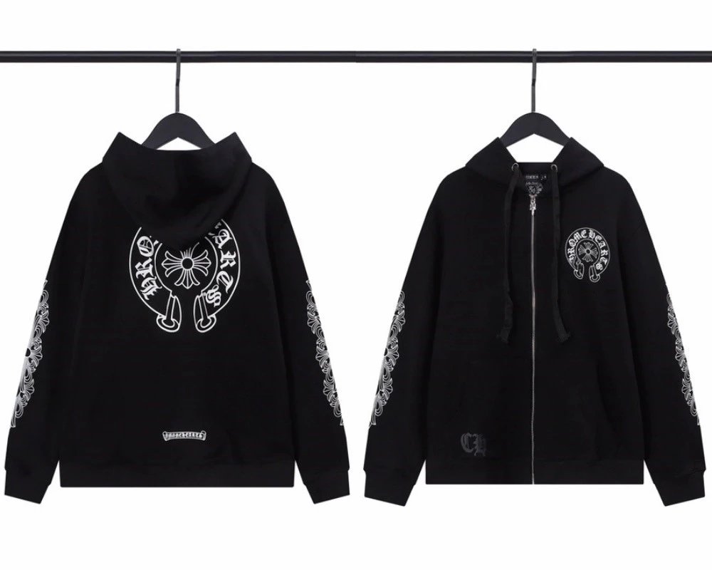 Chrome Hearts Print Hooded Zip-Up Sweatshirt Jacket photo 7