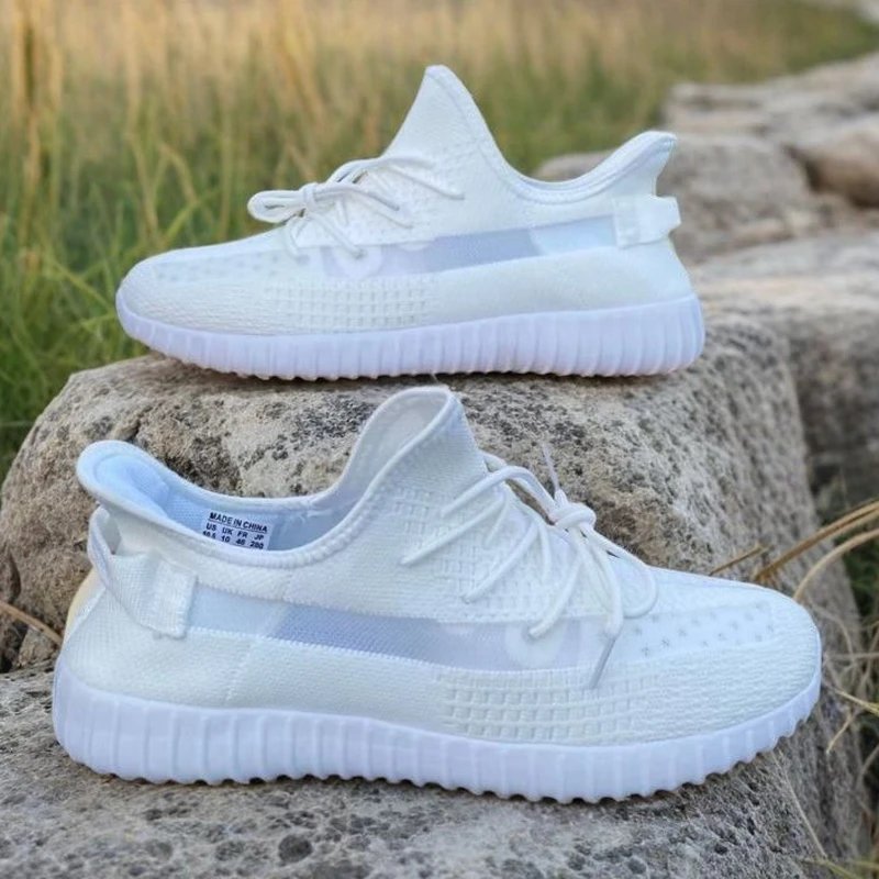 Adidas Yeezy Boost 350 Beige Casual Knit Sneakers