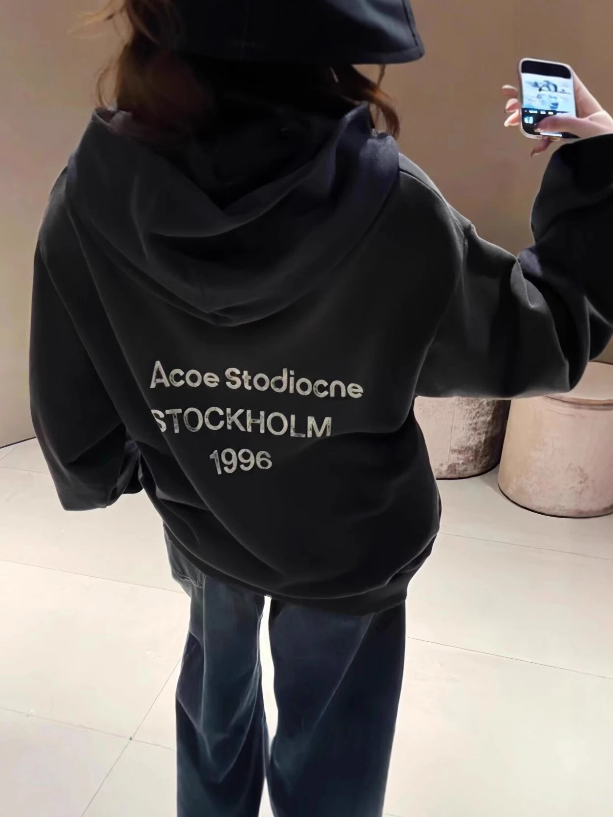 Acne Studios Stockholm 1996 Hoodie Pink - 4