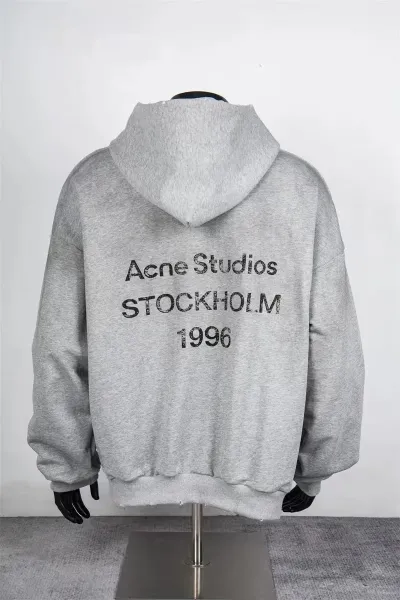 Acne Studios Stockholm 1996 Hoodie Gray - 1