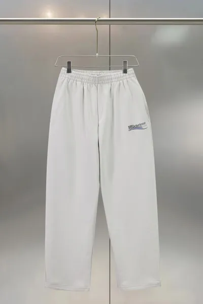 Design BBlenecicc Embroidered Logo Sweatpants White Sweatpants - 1