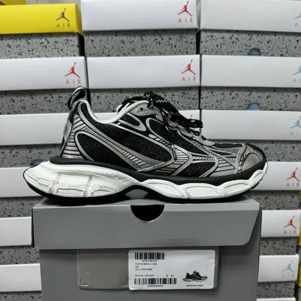 Air Jordan 3XL Lurex Black/Silver Chunky Sneakers - 1