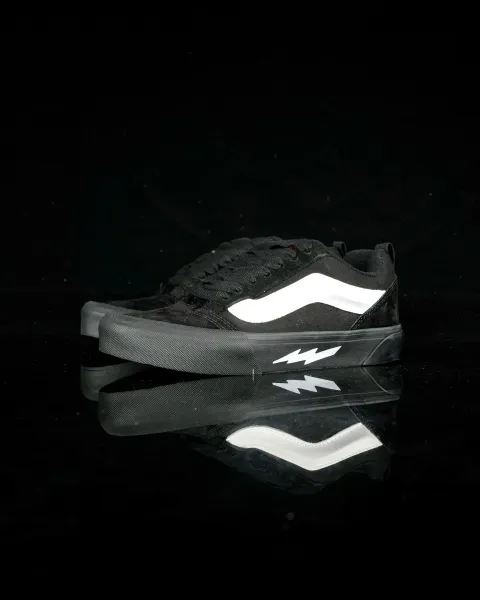 Vans Old Skool Pro Black / White Lightning Sneakers Skateboard Shoes - 1
