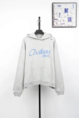 thumbnail for 【M8版】马蹄酒庄做旧破坏印花连帽卫衣