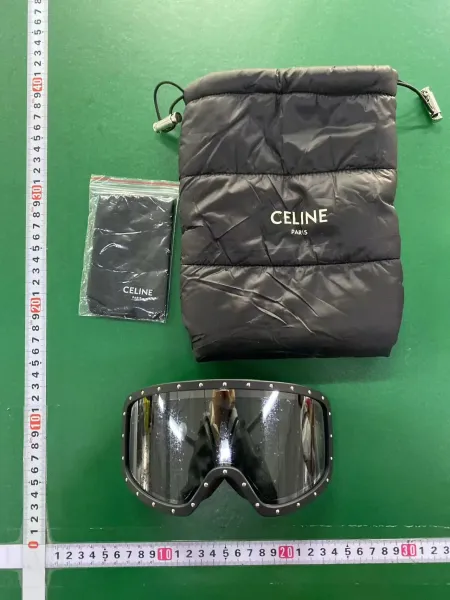 Dior x POC Ski Goggles Yellow Frame Black Lens Eyewear - 11