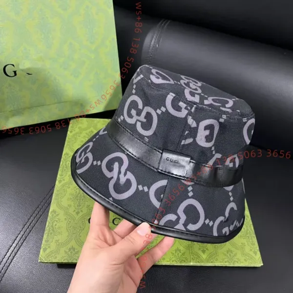 Gucci GG Monogram Bucket Hat Black - 1