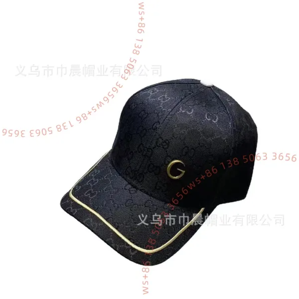 Gucci GG Monogram Baseball Cap Black - 1
