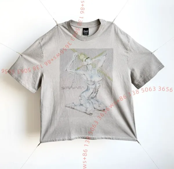 Saint Tears Soravama Graphic Print Gray T-Shirt - 1