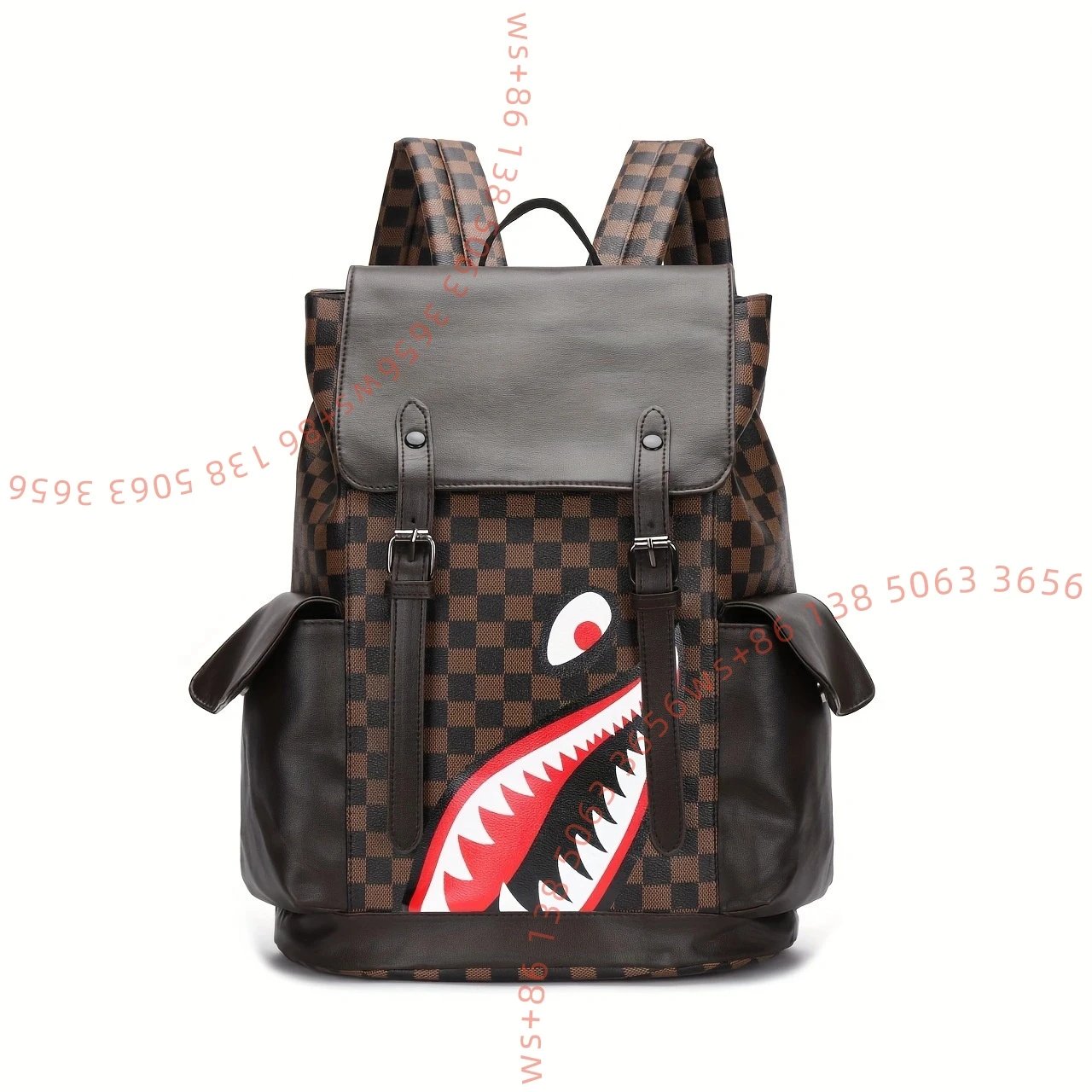 22- Brown grid red eye
