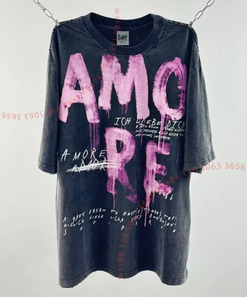 Saint Tears Amore Drip T-Shirt Black - 1