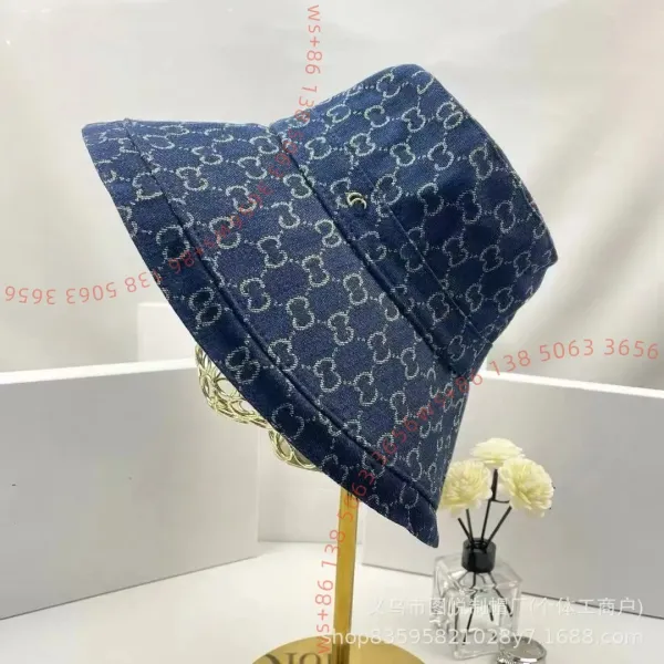 Gucci GG Monogram Denim Bucket Hat Navy - 1