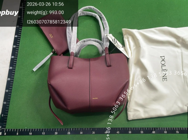 Design Polène The Mini Nubuck Tote Brown Handbag Handbags - 9