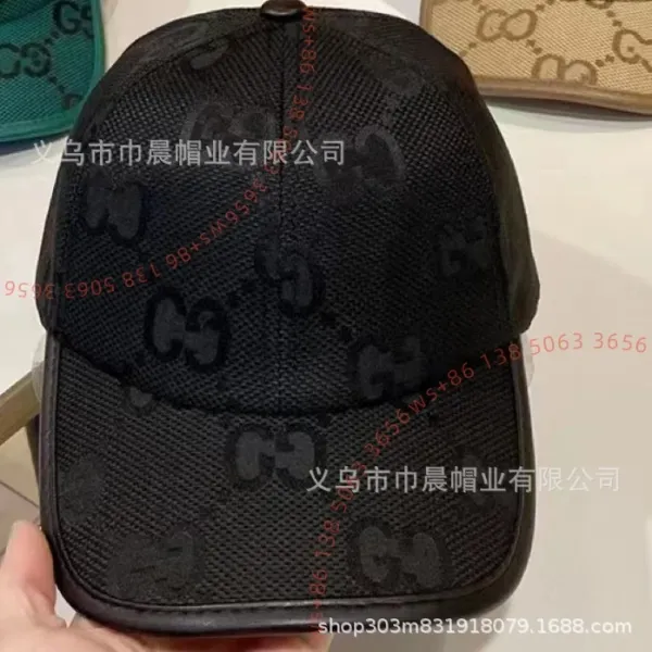 Gucci GG Monogram Mesh Baseball Cap Black - 1