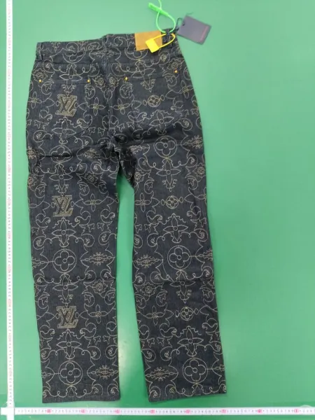 Louis Vuitton Monogram Embossed Black Denim Jacket and Jeans Set - 13