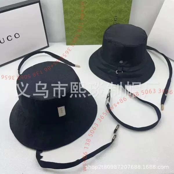Gucci Bucket Hat Black with Adjustable Strap - 1